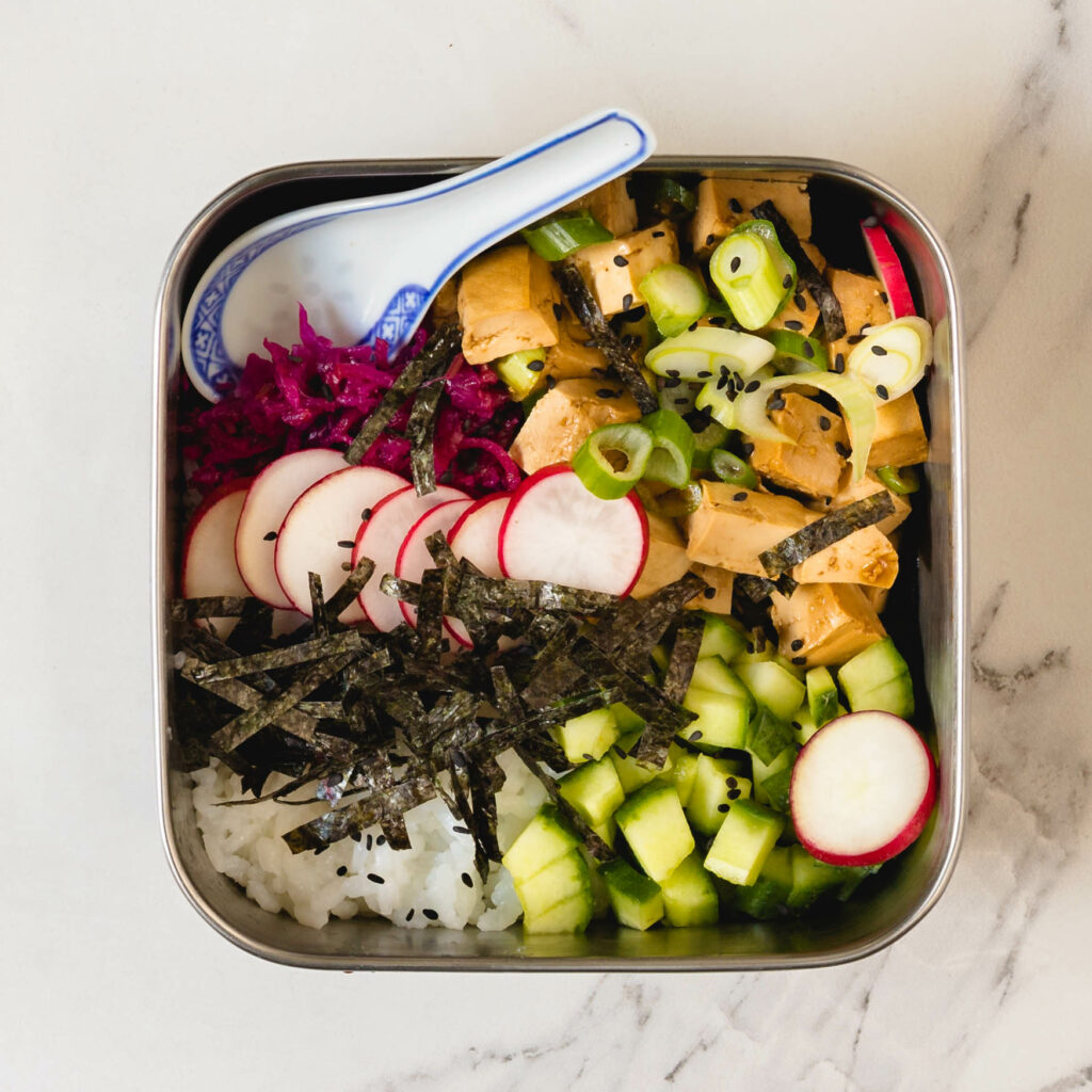 Marinated Tofu Poke Bowl Recipe Vegan Meal Prep Sunday